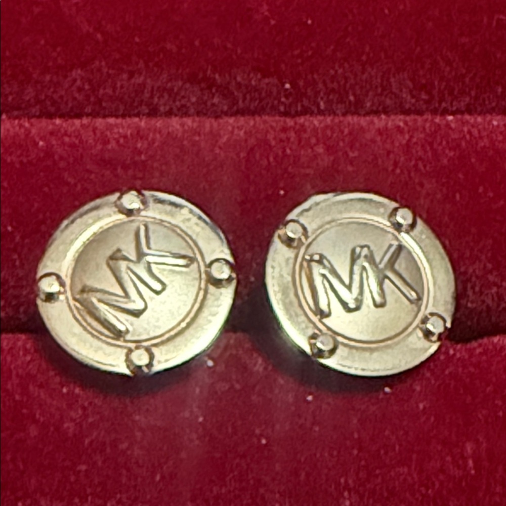 Michael Kors Gold Logo Stud Earrings